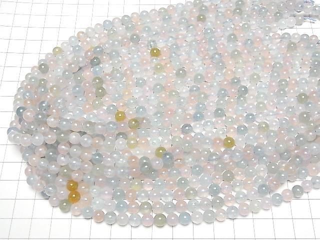 【動画】ベリルミックス(マルチカラーアクアマリン)AAA ラウンド6mm 半連/1連(約38cm) サムネイル4