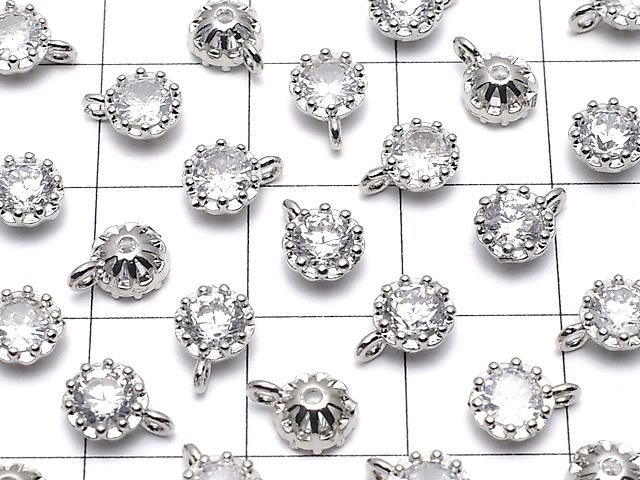 メタルパーツ チャーム7×5×3mm シルバーカラー(CZ付き) 1個 サムネイル3