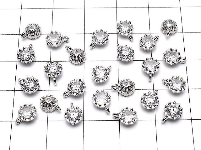 メタルパーツ チャーム7×5×3mm シルバーカラー(CZ付き) 1個 サムネイル4