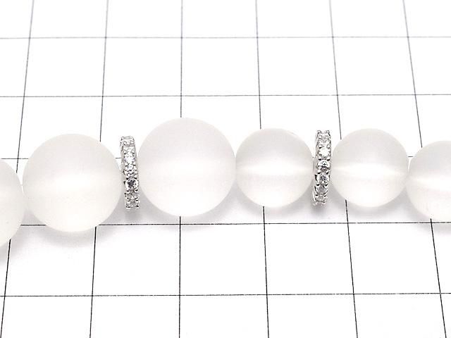 メタルパーツ ロンデル9×9×2mm シルバーカラー(CZ付) 2個 サムネイル3