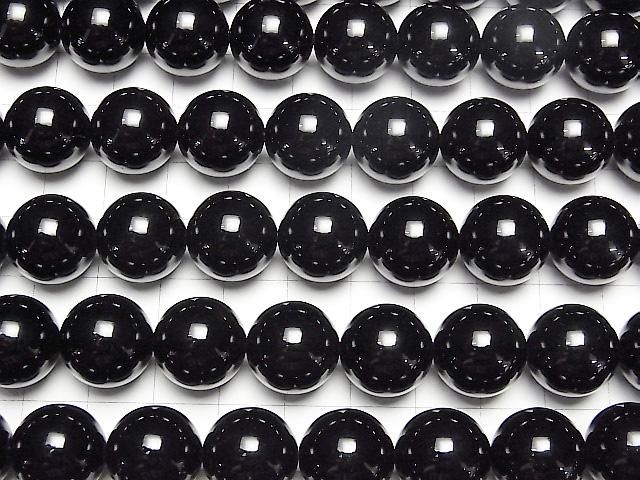 【動画】ロシア産モリオン(黒水晶)AAA ラウンド14mm 1/4連~1連(約36cm) サムネイル3