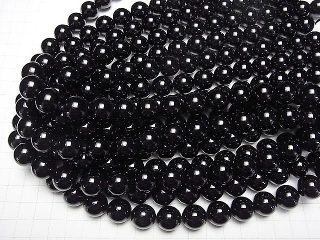 【動画】ロシア産モリオン(黒水晶)AAA ラウンド14mm 1/4連~1連(約36cm) サムネイル4