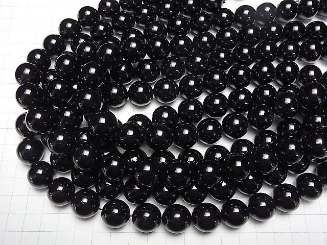 【動画】ロシア産モリオン(黒水晶)AAA ラウンド16mm 1/4連~1連(約36cm) サムネイル4