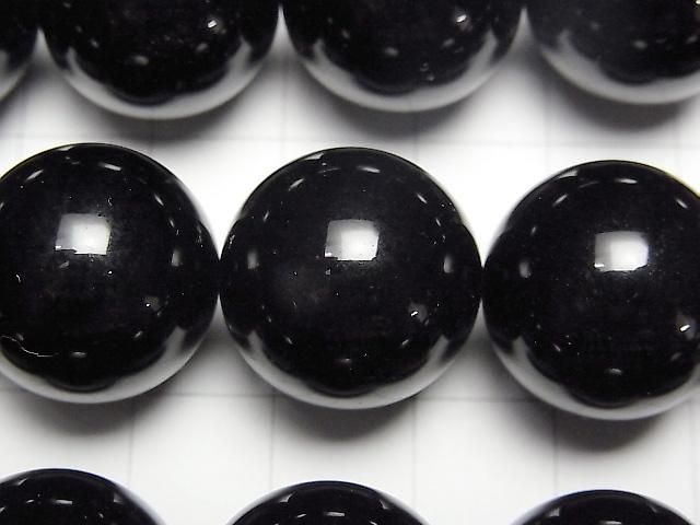【動画】ロシア産モリオン(黒水晶)AAA ラウンド18mm 1/4連~1連(約34cm) サムネイル2