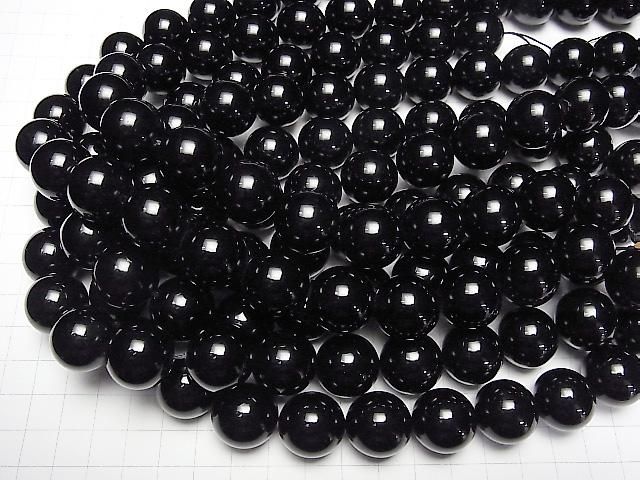 【動画】ロシア産モリオン(黒水晶)AAA ラウンド18mm 1/4連~1連(約34cm) サムネイル4