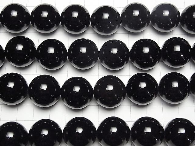 【動画】ロシア産モリオン(黒水晶)AAA ラウンド20mm 1/4連~1連(約34cm) サムネイル3