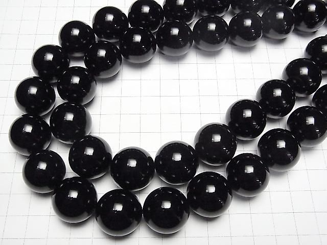 【動画】ロシア産モリオン(黒水晶)AAA ラウンド20mm 1/4連~1連(約34cm) サムネイル4