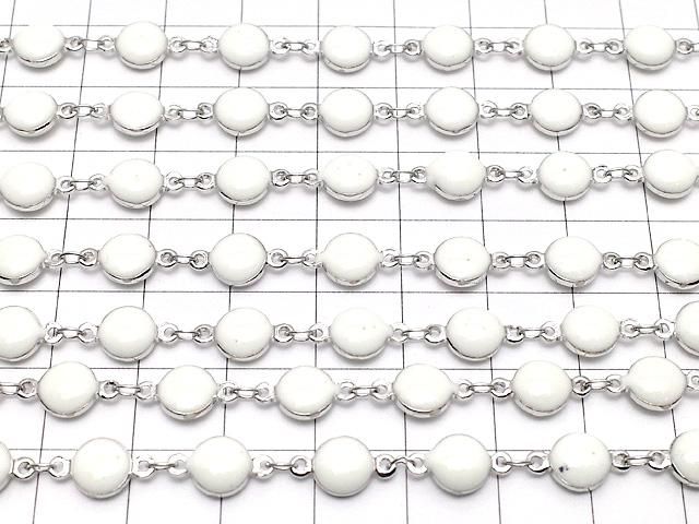 メタルパーツ エナメルチェーン 【シルバー×ホワイト】 20cm サムネイル4