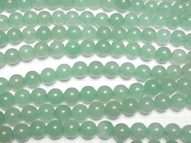 【動画】グリーンアベンチュリン ラウンド8mm 1連(約36cm) サムネイル3