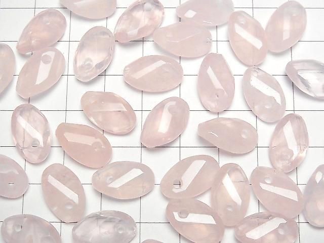 【動画】ローズクォーツAAA- ツイスト×多面オーバルカット 【16×10】【19×12】 5粒 サムネイル3