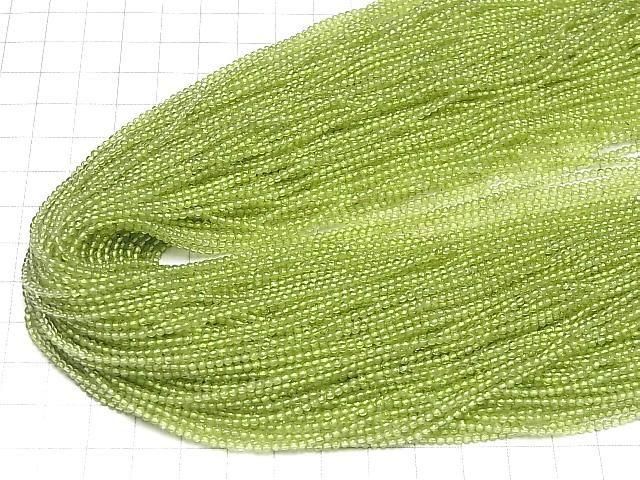 【動画】2本680円!ペリドットAAA- 極小ラウンド2mm 1連(約36cm) サムネイル4