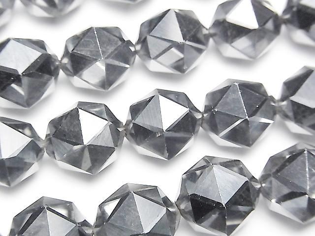 【素晴らしい輝き】高純度テラヘルツ鉱石 スターラウンドカット14mm 1/4連~1連(約36cm)の画像