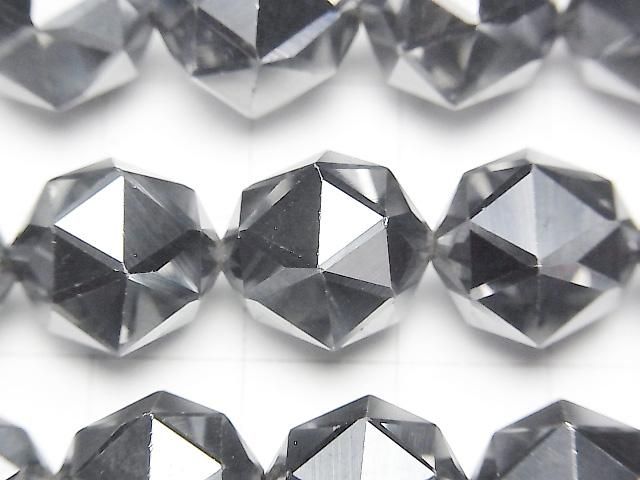 【素晴らしい輝き】高純度テラヘルツ鉱石 スターラウンドカット14mm 1/4連~1連(約36cm) サムネイル2