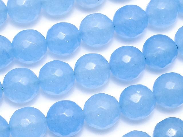 ブルージェード 64面ラウンドカット10mm 1連(約36cm)の画像