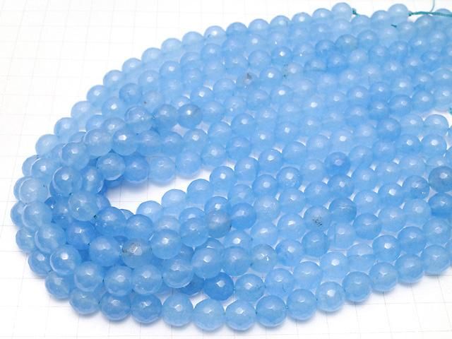 ブルージェード 64面ラウンドカット10mm 1連(約36cm) サムネイル4