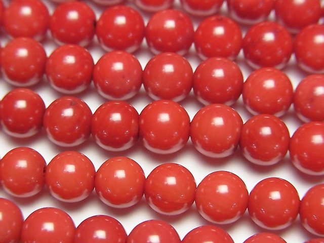 天然素材ビーズ 本珊瑚 天然色赤珊瑚一連 40㎝ 極小粒ラウンド 丸玉 コーラル