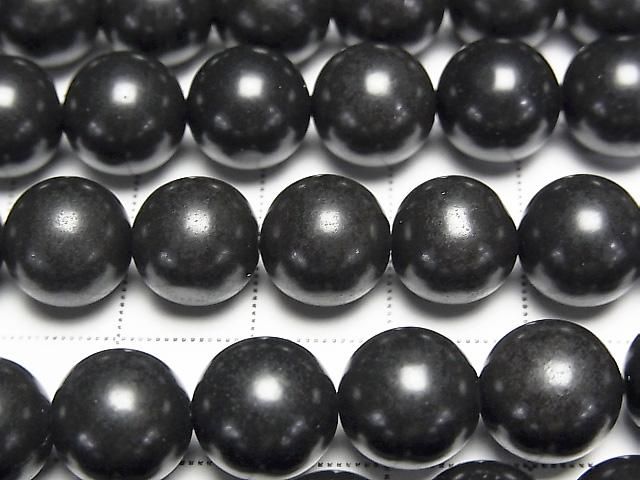 北海道産ブラックシリカ ラウンド10mm 半連/1連(約36cm) サムネイル2