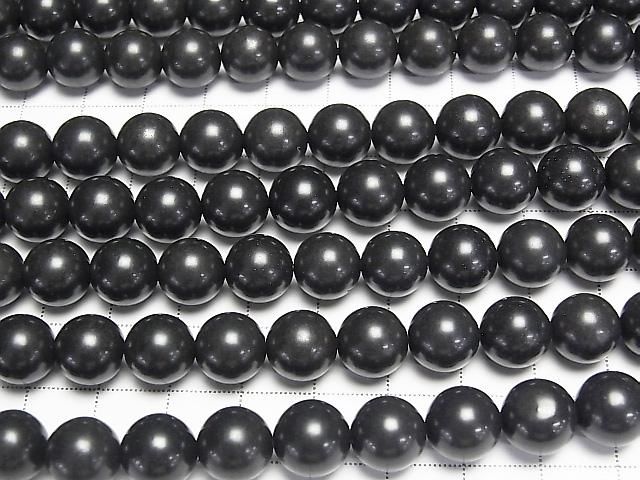 北海道産ブラックシリカ ラウンド10mm 半連/1連(約36cm) サムネイル3