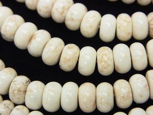 マグネサイト ロンデル(ボタン)8×8×4mm 1連(約38cm)の画像
