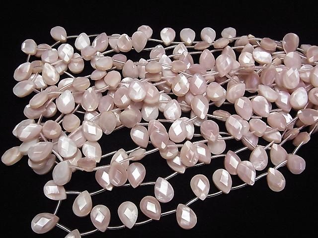 【動画】高品質ピンクシェルAAA ペアシェイプカット14×10mm 1/4連~1連(約38cm) サムネイル4