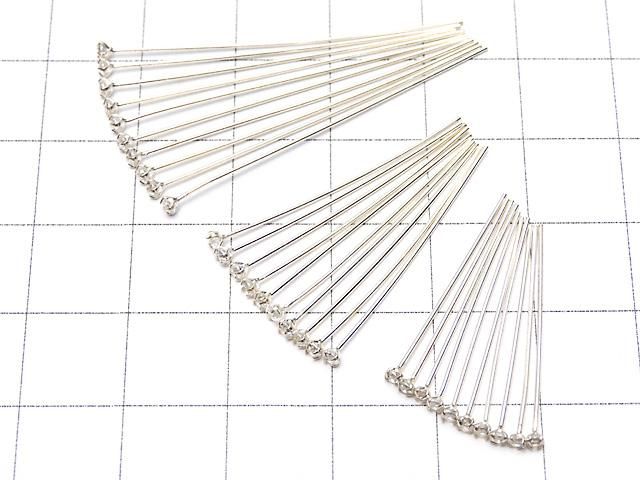 Silver925 飾りTピン(CZ付) クリア 【0.5×25mm】【0.5×30mm】【0.5×40mm】 10本 サムネイル3