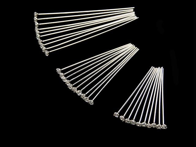 Silver925 飾りTピン(CZ付) クリア 【0.5×25mm】【0.5×30mm】【0.5×40mm】 10本 サムネイル4
