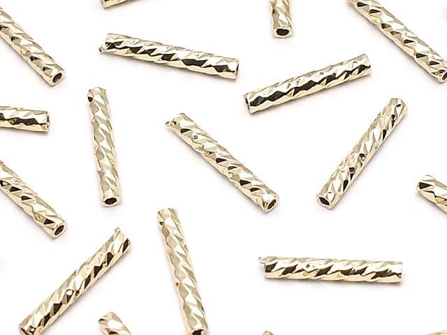 メタルパーツ チューブ10×1.2mm 18金コーティング 10個の画像