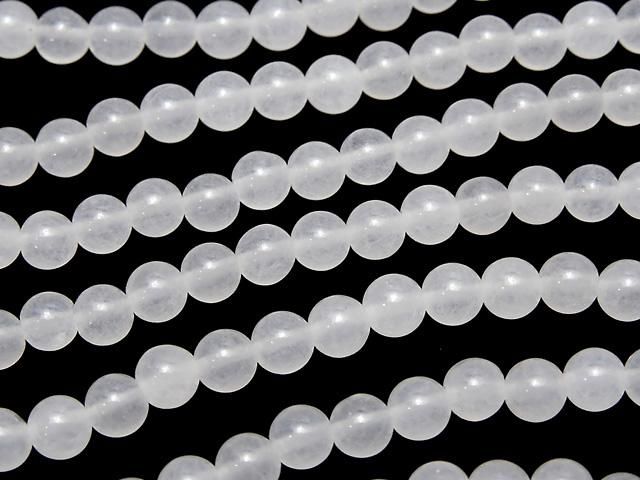 ホワイトジェード ラウンド4mm 1連(約36cm)の画像
