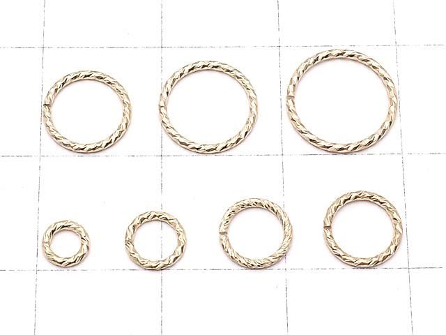 14KGF 丸カン(開閉タイプ) スパークル 【4mm】~【9.5mm】 線径0.7mm 10個 サムネイル2