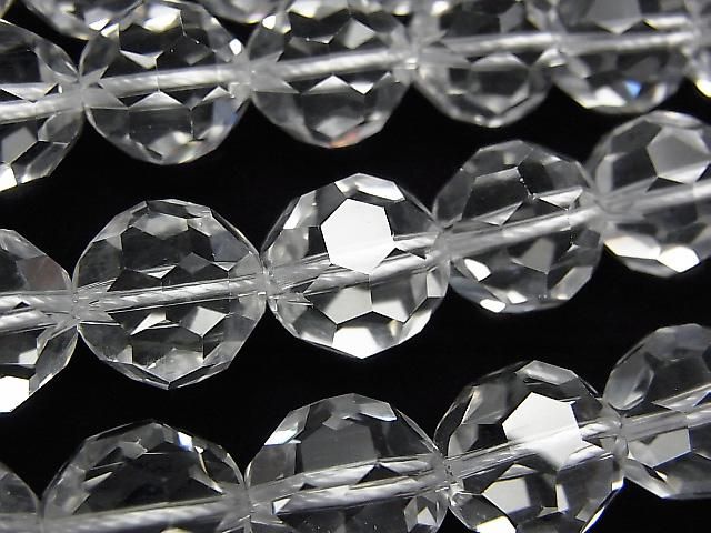 【動画】クリスタルAAA+ 「バッキーボール」ラウンドカット12mm 1/4連~1連(約35cm)の画像