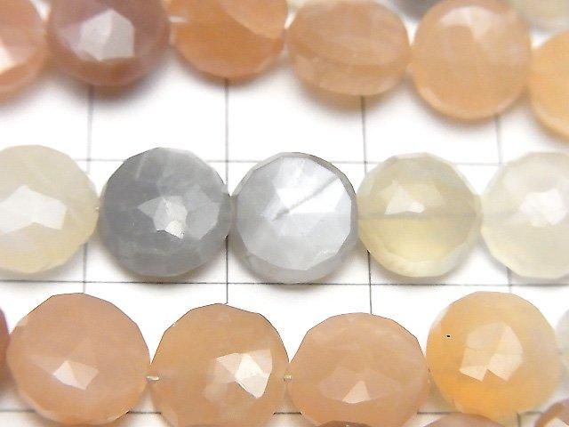 【動画】宝石質マルチムーンストーンAA++ コインカット 1連(約18cm) サムネイル2