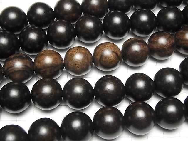エボニー(黒壇) セミラウンド20mm 1連(約36cm) サムネイル3