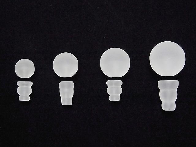 フロストクォーツAAA Tホールビーズ&ボサビーズ 【8mm】【10mm】【12mm】【14mm】 1セット サムネイル3