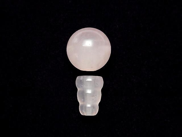 ローズクォーツAA++ Tホールビーズ&ボサビーズ 【8mm】【10mm】【12mm】【14mm】 1セットの画像