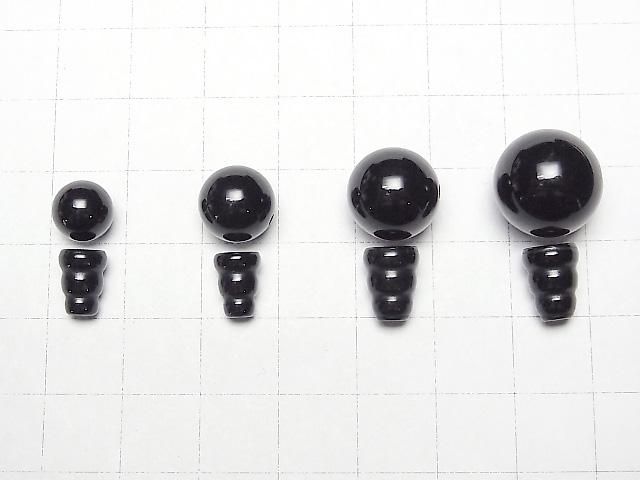 オニキスAAA Tホールビーズ&ボサビーズ 【8mm】【10mm】【12mm】【14mm】 1セット サムネイル2