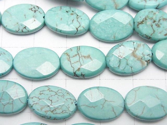 【動画】マグネサイトターコイズ オーバルカット14×10mm 1連(約37cm) サムネイル2