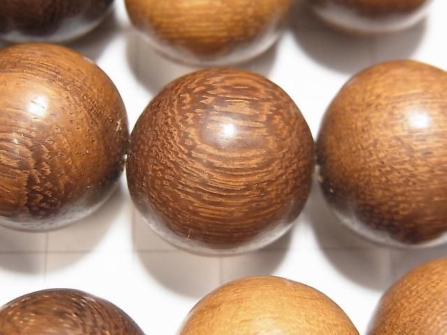 ウッドビーズ 大粒ラウンド20mm 1連(約37cm) サムネイル2