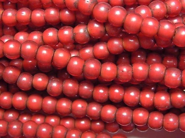 【動画】インディアン ホワイトハーツビーズ6×6×5mm 1連(約60cm)の画像