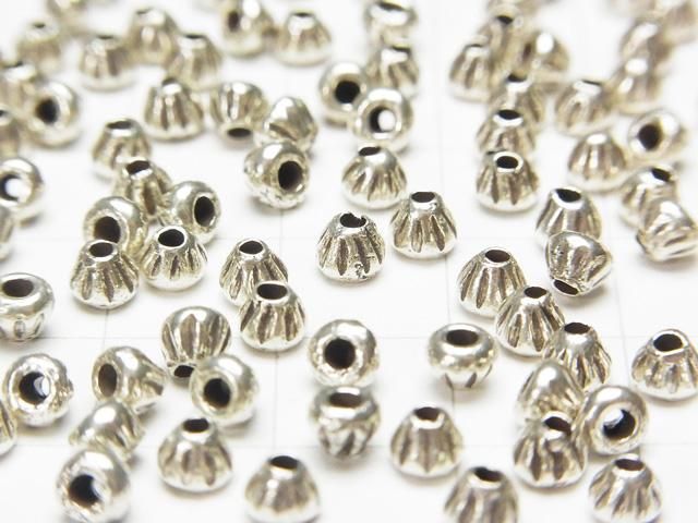 カレンシルバー ライン入り円錐型ロンデル3×4×4mm 3粒 サムネイル2