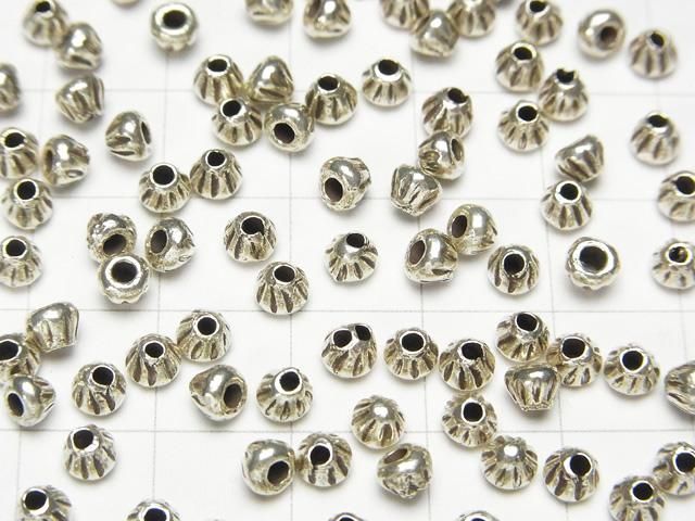 カレンシルバー ライン入り円錐型ロンデル3×4×4mm 3粒 サムネイル3