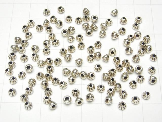 カレンシルバー ライン入り円錐型ロンデル3×4×4mm 3粒 サムネイル4