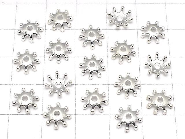 メタルパーツ ビーズキャップ8×8×2mm シルバーカラー 10個 サムネイル4