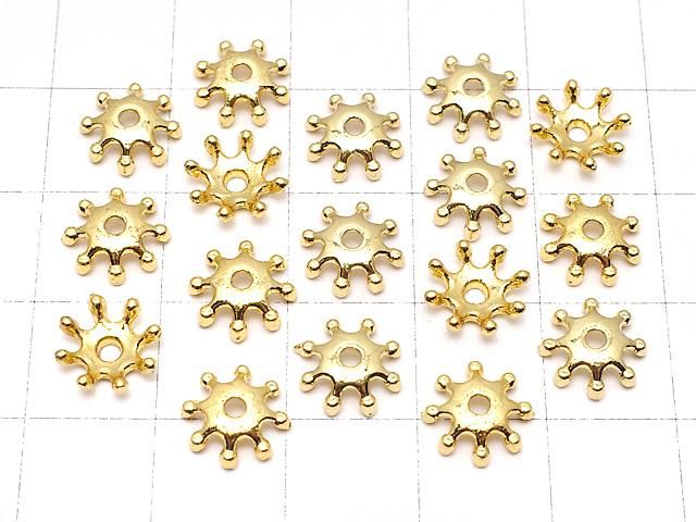 メタルパーツ ビーズキャップ8×8×2mm ゴールドカラー 10個 サムネイル4