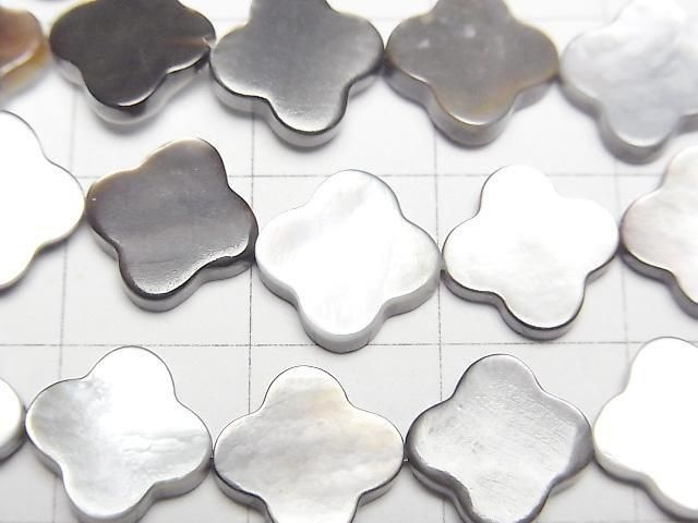 【動画】高品質ブラックシェル(黒蝶貝)AAA フラワーモチーフ10×10mm 半連/1連(約36cm) サムネイル2