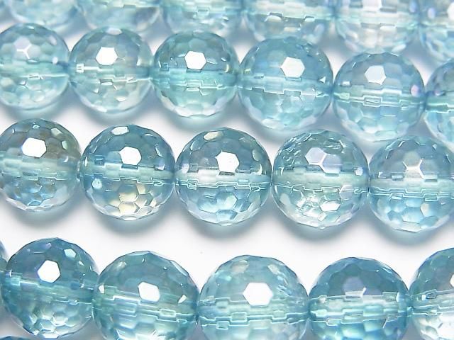 【動画】アクアオーラ 128面ラウンドカット10mm 半連/1連(約38cm)の画像