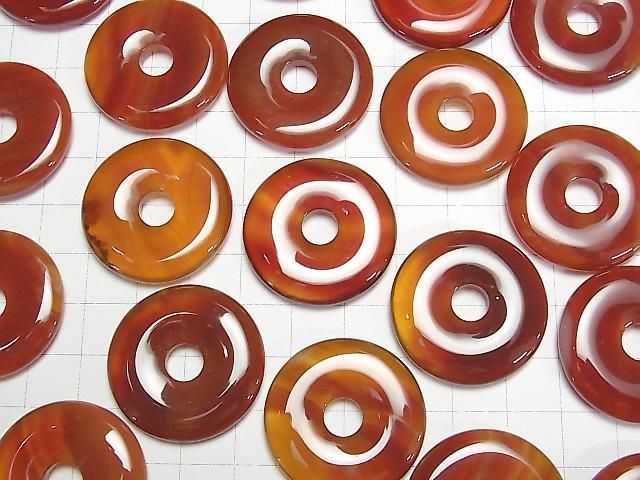 【動画】カーネリアンAAA コイン(ドーナツ)30×30mm 2枚 サムネイル4
