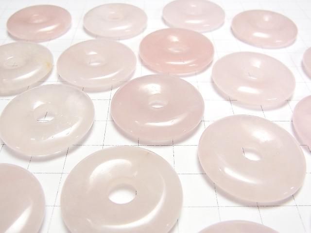 【動画】ローズクォーツAA++ コイン(ドーナツ)30×30mm 2枚 サムネイル3