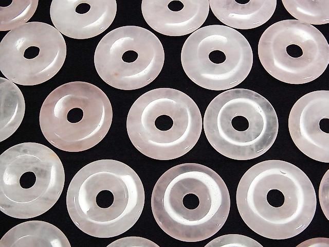 【動画】ローズクォーツAA++ コイン(ドーナツ)30×30mm 2枚 サムネイル4