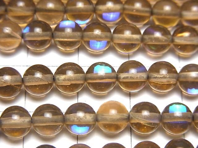 【動画】ブラウン ルナフラッシュ ラウンド6mm 1連(約37cm) サムネイル2