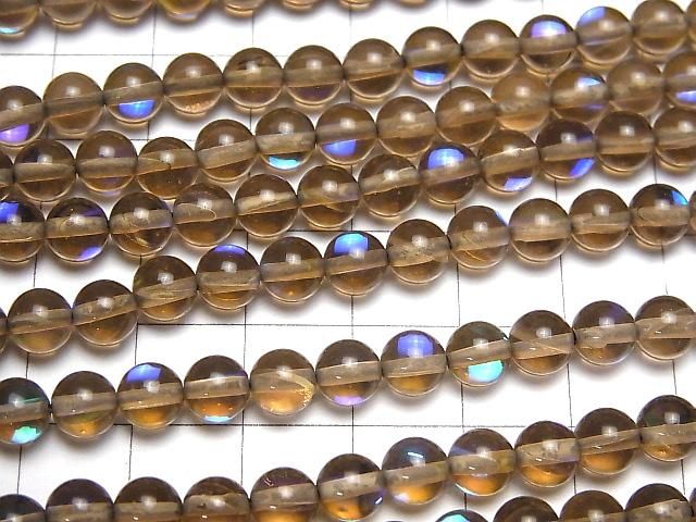 【動画】ブラウン ルナフラッシュ ラウンド6mm 1連(約37cm) サムネイル3
